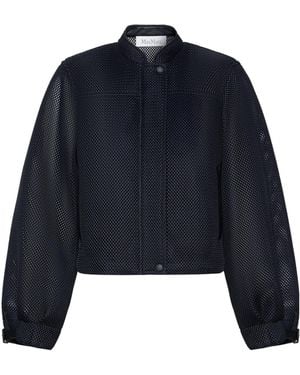 Max Mara Technical Mesh Boxy Jacket - Blue