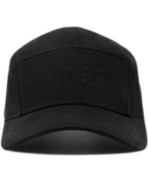 MM6 by Maison Margiela Logo Embroidered Baseball Cap - Black