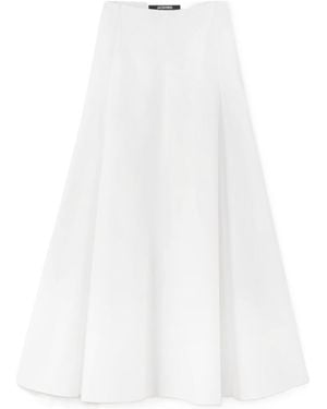 Jacquemus La Jupe Triangle Flared Skirt - White