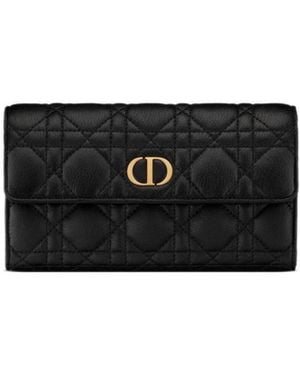 Dior Caro Orchid Long Wallet - Black