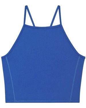 Anine Bing Cai Cropped Tank Top - Blue