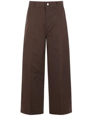 Lemaire Barrel Trousers - Brown