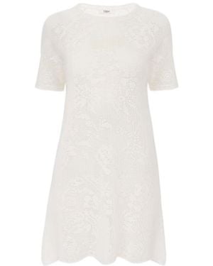Chloé Short-Sleeved Dress - White