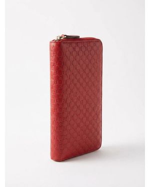 Gucci Weave A Purse - Red