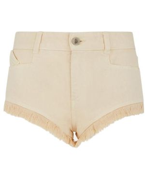 The Attico Belt Loop Shorts - Natural
