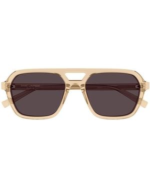 Saint Laurent Eyewear Pilot Frame Sunglasses - Multicolor