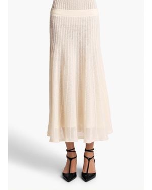 KHAITE Dawn Midi Skirt - White