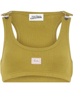 Jean Paul Gaultier Ribbed Patch Bra - Green
