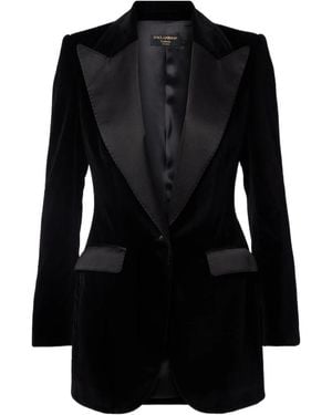 Dolce & Gabbana Long-Sleeved Tuxedo Jacket - Black