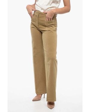 Ql2 Patch-Pocket Corduroy Pants - Natural