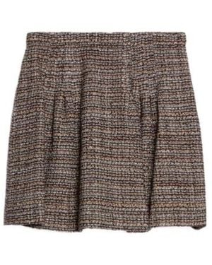 iBlues Tweed Skirt - Brown