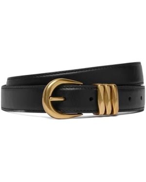 Ralph Lauren Slim Belt With A Metal Buckle - White