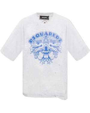 DSquared² Logo Print Crewneck T-Shirt - White
