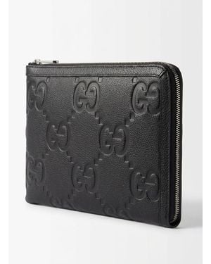 Gucci Jumbo Gg Small Travel Document Case - Black