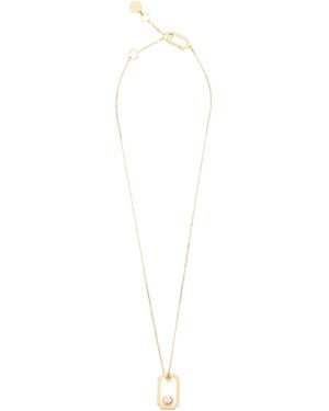 AllSaints Rectangular Pendant Necklace - White
