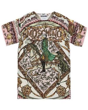 Moschino Pattern Printed T-Shirt Dress - White