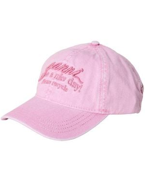 Ganni Solid Color Baseball Cap - Pink