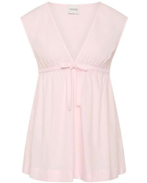 Posse V-Neck Sleeveless Top - Pink