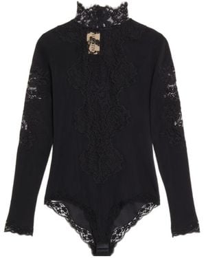 Valentino Lace-Knit Bodysuit - Blue