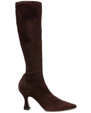 Neous 80Mm Knee-High Suede Boots - Brown