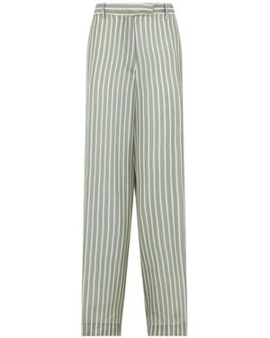 Dries Van Noten Penn Striped Wide-Leg Pants - Green