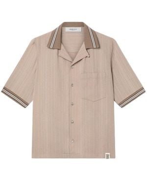 Golden Goose Short Sleeved Striped Shirt - Natural
