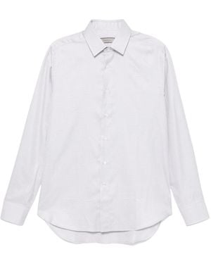 Canali Geometric-Print Shirt - White