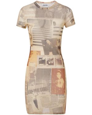 Jean Paul Gaultier Short-Sleeved Dress - Natural