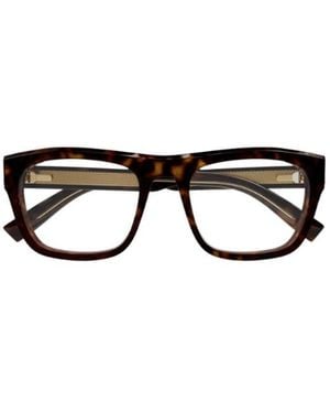 dunhill Tortoiseshell-Effect Square-Frame Glasses - White