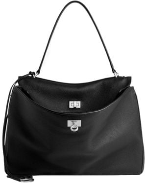 Balenciaga Medium Grained Leather Rodeo Bag - Black