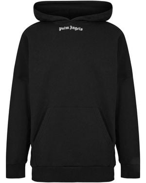 Palm Angels Hooded Pullover Sweatshirt - Black