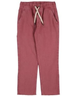 Brunello Cucinelli Crispy Cotton Pants - Red