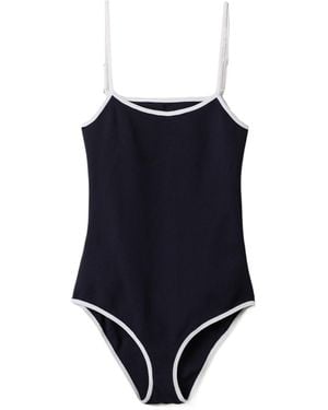 Miu Miu Open-Back One-Piece Swimsuit - Blue