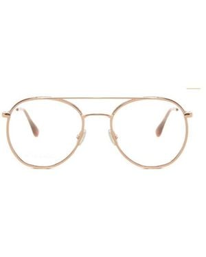 Jimmy Choo Eyewear Round Frame Glasses - White