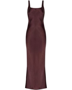 Samsøe & Samsøe Sanuna Square-Neck Split Dress - Purple