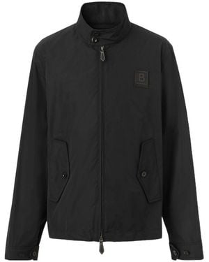 Burberry Letter Graphic Appliqué Harrington Jacket - Black