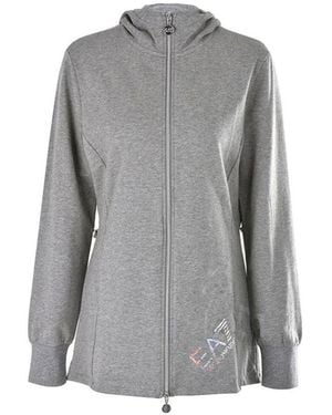 EA7 Letter Printed Casual Jacket - Gray