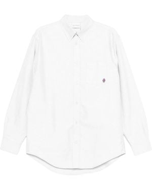Drole de Monsieur Drôle De Monsieur Embroidered Logo Shirt - White
