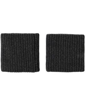 Brunello Cucinelli Stretch Ribbed Jersey Sweatbands - Black