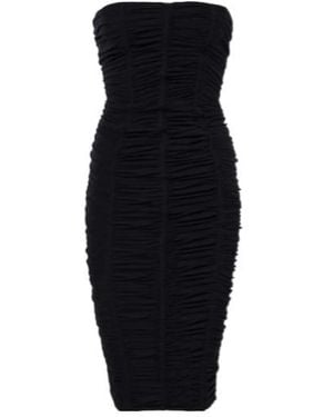 The Attico Tulle Bustier Dress - Black