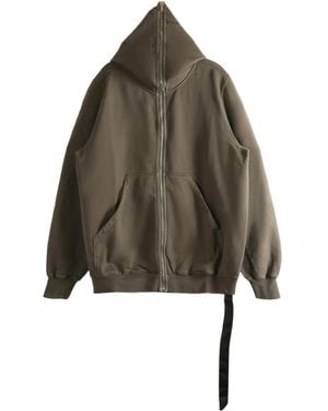 Rick Owens Zip-Up Hoodie - Brown