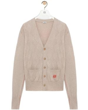 Loewe Anagram Pocket Cardigan - Natural