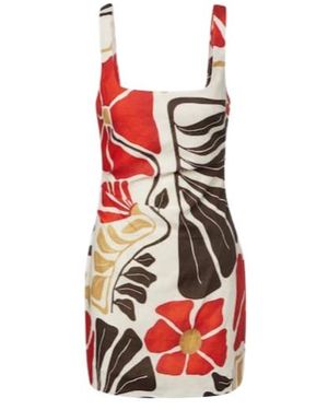 SIR. Julietta Floral Linen Minidress - Red