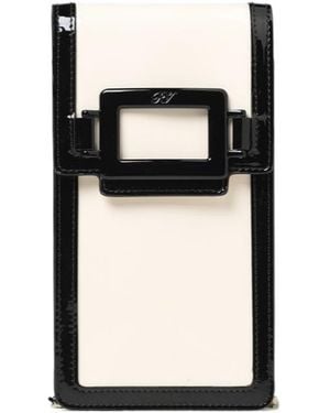 Roger Vivier Logo Details Shoulder Bag - Black