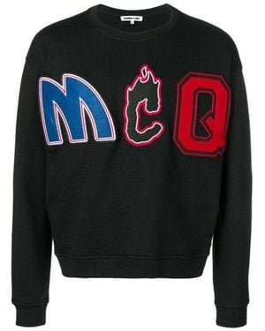 McQ Logo Letter Printed Sweatshirt - Black