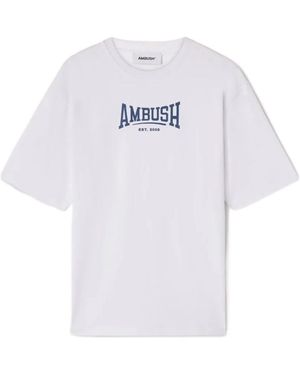 Ambush Logo Printed Crewneck T-Shirt - White