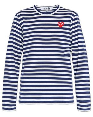 COMME DES GARÇONS PLAY Striped T-Shirt - Blue