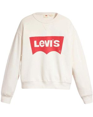 Levi's Logo Pattern Sweater - White