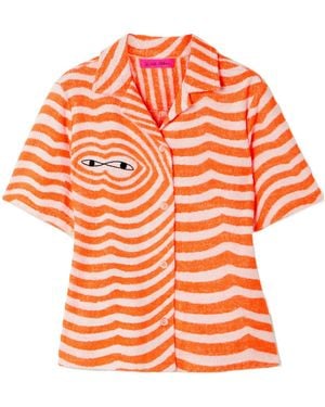 The Elder Statesman Colourful Cotton Shirt - Orange