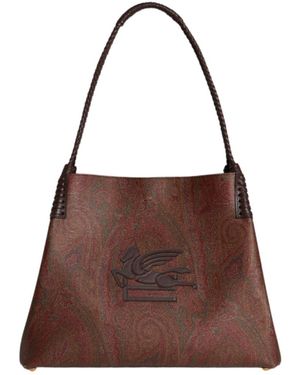 Etro Paisley Libra Medium Tote Bag - Brown